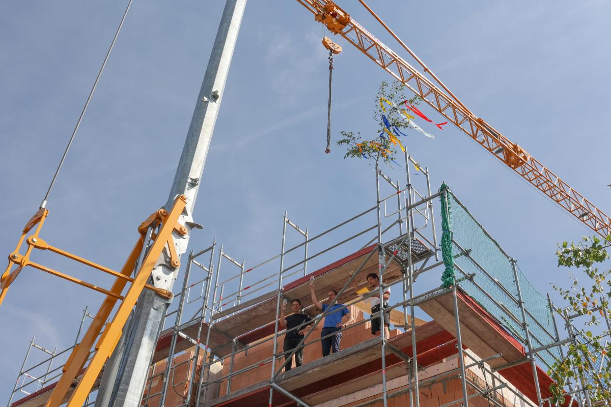 Richtfest Neubau Doppelhaus in Wiesbaden