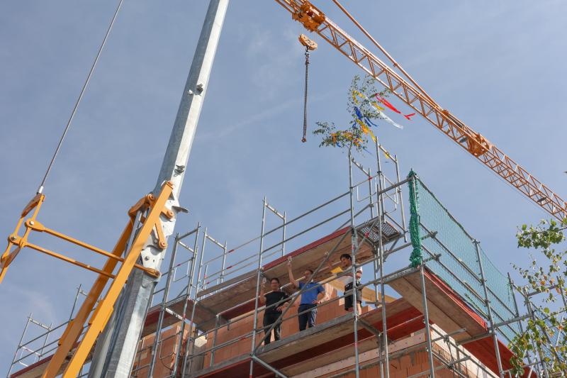 Richtfest Neubau Doppelhaus in Wiesbaden